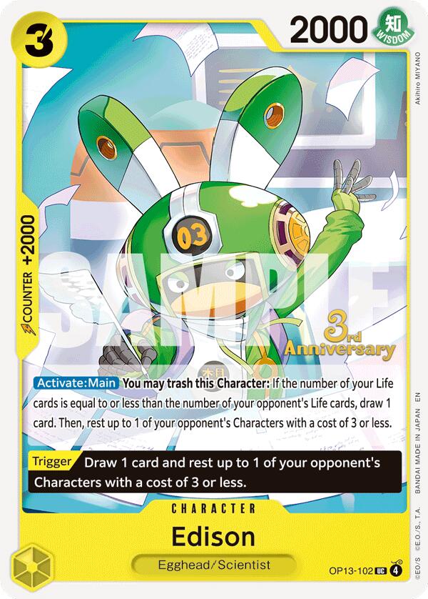 Edison [Carrying On His Will: 3rd Anniversary Tournament Cards] Bandai
