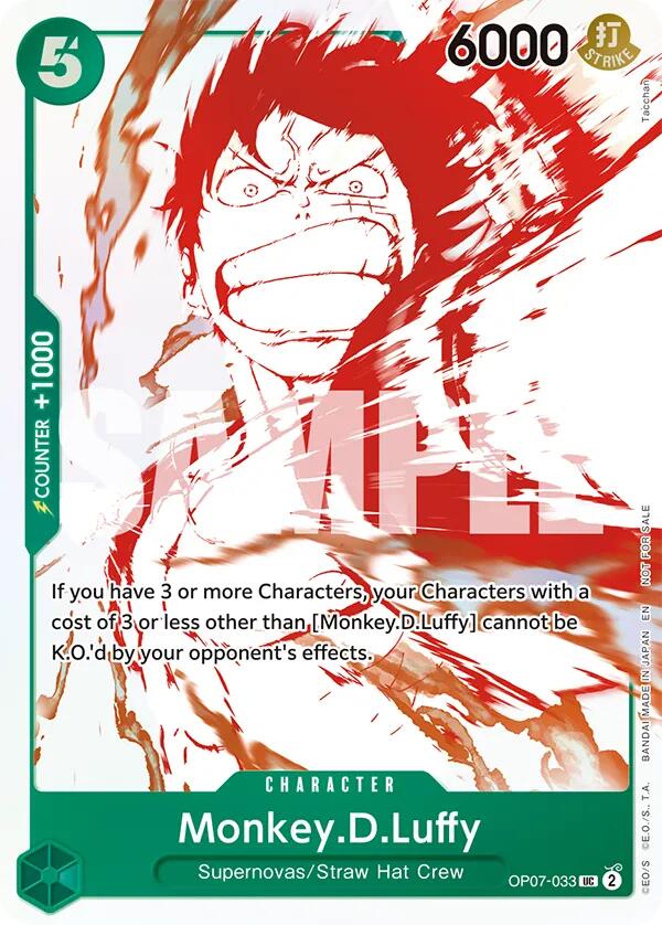 Monkey.D.Luffy (OP07-033) (3rd Anniversary Treasure Campaign Pack) [One Piece Promotion Cards] Bandai