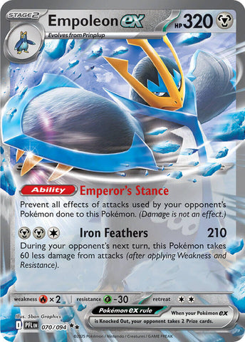 Empoleon ex (070/094) [Mega Evolution: Phantasmal Flames] Pokémon