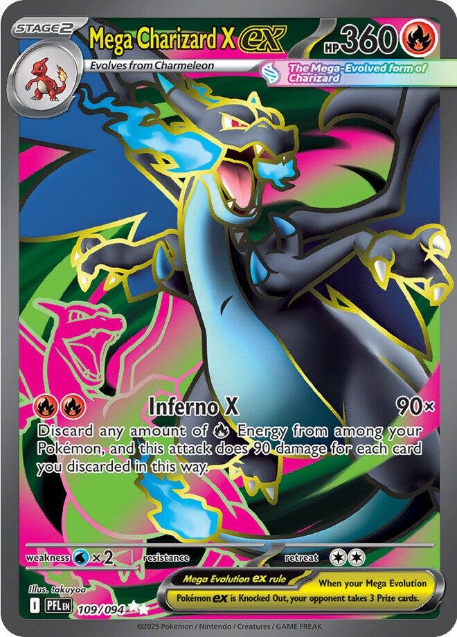 Mega Charizard X ex (109/094) [Mega Evolution: Phantasmal Flames] Pokémon