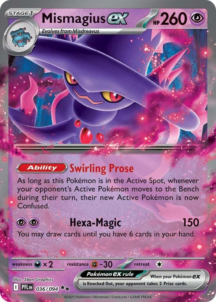 Mismagius ex (036/094) [Mega Evolution: Phantasmal Flames] Pokémon