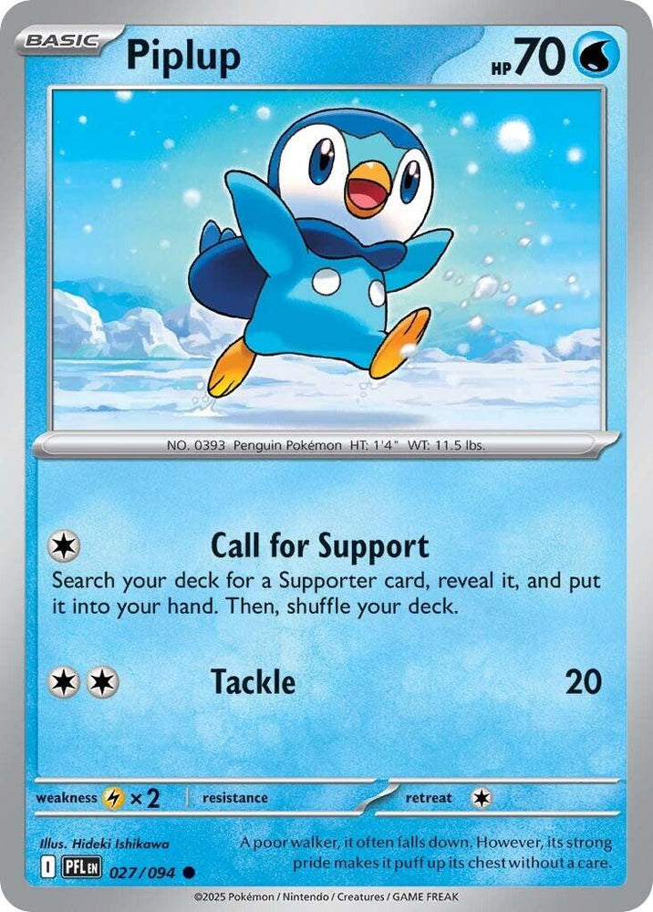 Piplup (027/094) [Mega Evolution: Phantasmal Flames] Pokémon