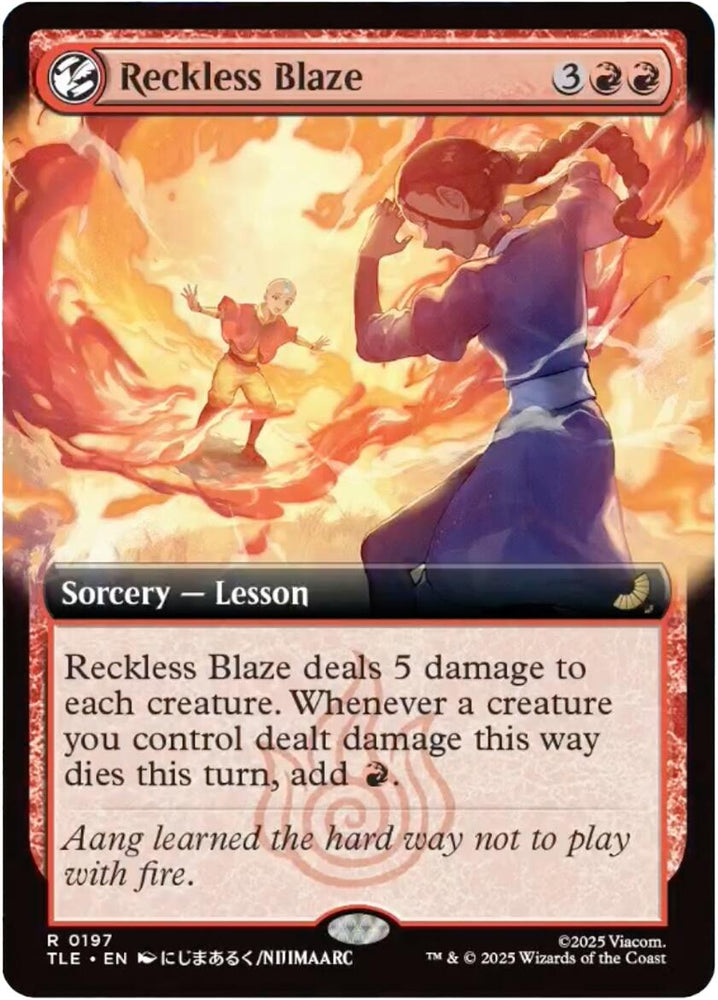 Reckless Blaze (Extended Art) [Avatar: The Last Airbender: Eternal-Legal] Magic: The Gathering