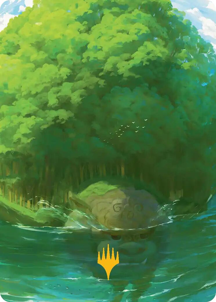 Forest Art Card (Gold-Stamped Planeswalker Symbol) [Avatar: The Last Airbender Art Series] Magic: The Gathering