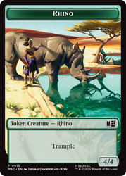 Rhino (013) // Beast (011) Double-Sided Token [Marvel Super Heroes Commander Tokens] Magic: The Gathering