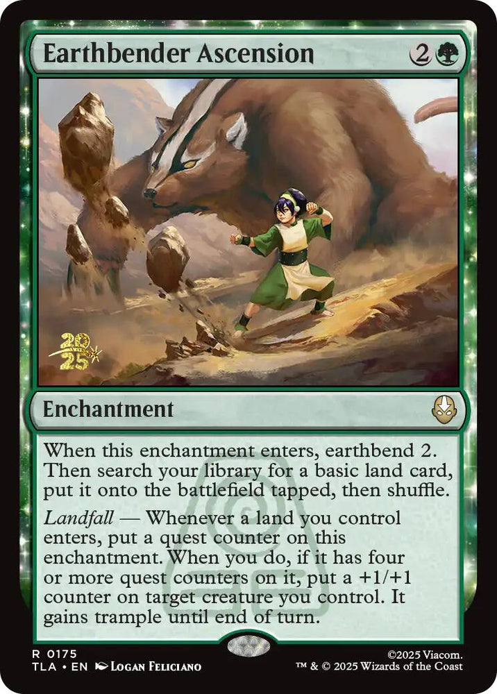 Earthbender Ascension [Avatar: The Last Airbender Prerelease Cards] Magic: The Gathering