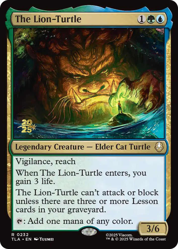 The Lion-Turtle [Avatar: The Last Airbender Prerelease Cards] Magic: The Gathering