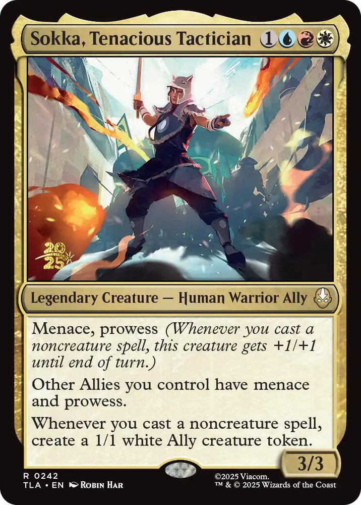 Sokka, Tenacious Tactician [Avatar: The Last Airbender Prerelease Cards] Magic: The Gathering