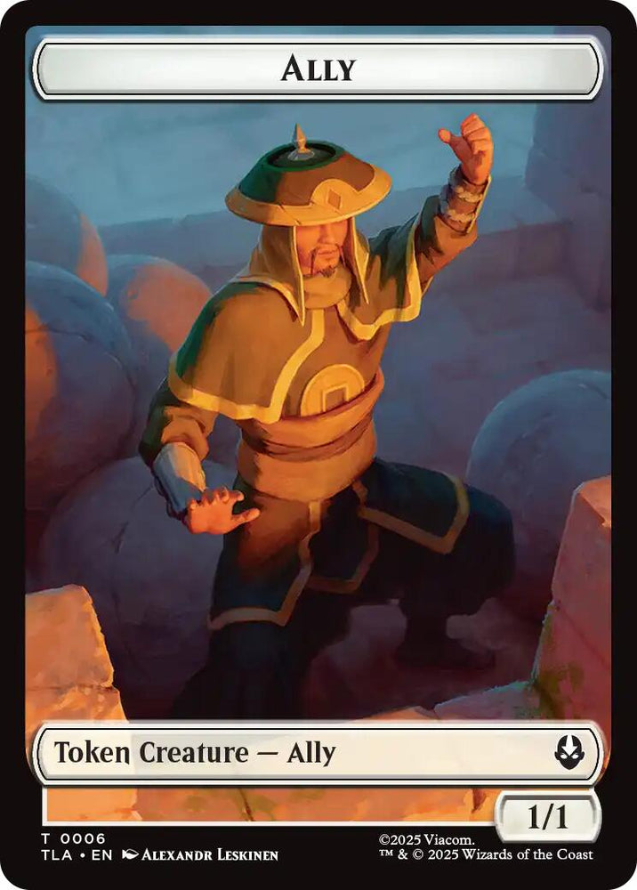 Ally (0006) // Clue (0017) Double-Sided Token [Avatar: The Last Airbender Tokens] Magic: The Gathering