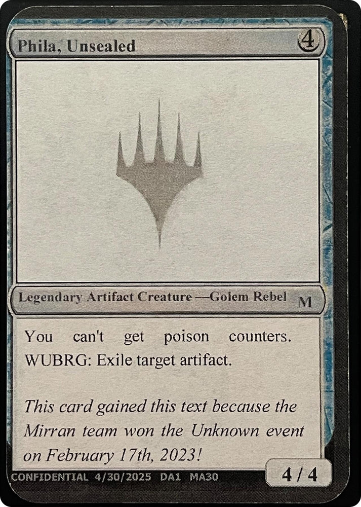 Phila, Unsealed (Reprint) [Unknown Event] Magic: The Gathering