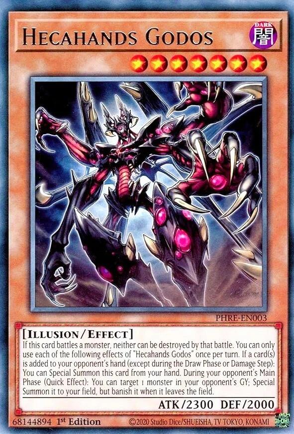 Hecahands Godos [PHRE-EN003] Rare Yu-Gi-Oh!
