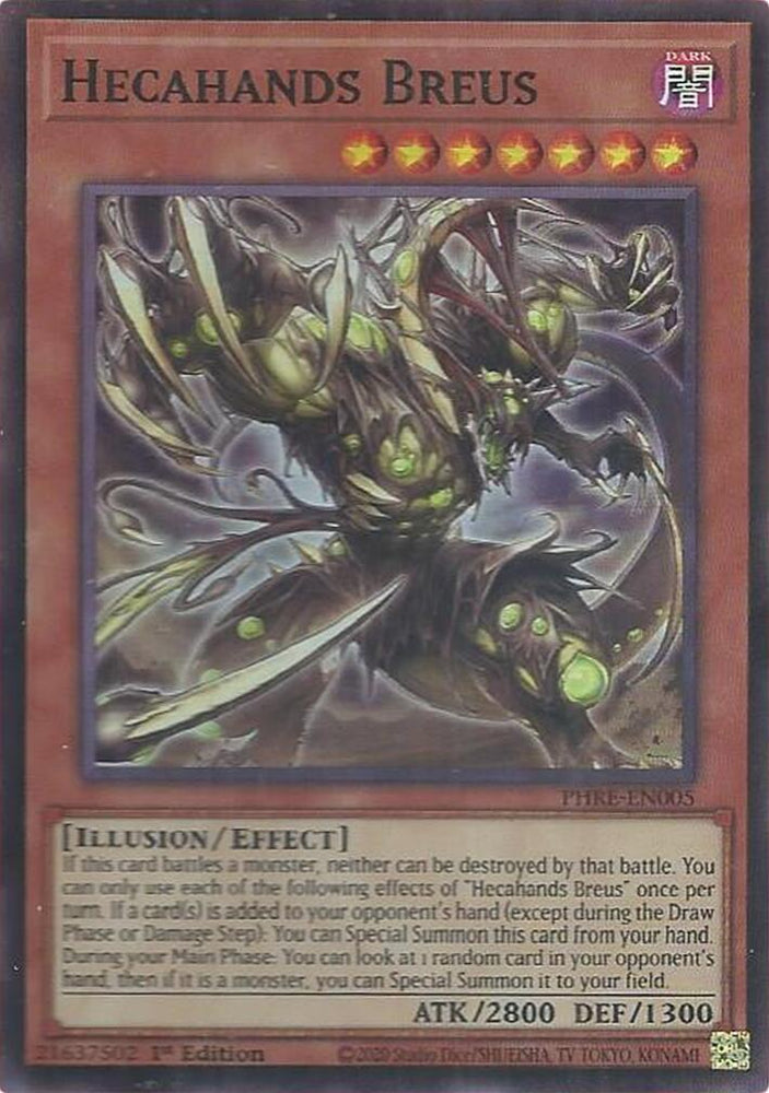 Hecahands Breus (Super Rare) [PHRE-EN005] Super Rare Yu-Gi-Oh!
