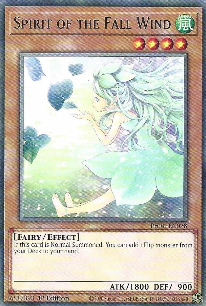 Spirit of the Fall Wind [PHRE-EN028] Rare Yu-Gi-Oh!