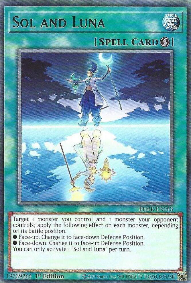 Sol and Luna [PHRE-EN053] Rare Yu-Gi-Oh!