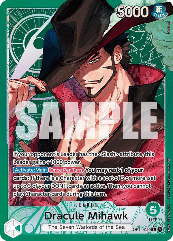 Dracule Mihawk (Alternate Art) [The Azure Sea's Seven] Bandai