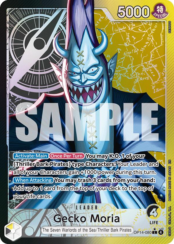 Gecko Moria (OP14-080) (Alternate Art) [The Azure Sea's Seven] Bandai