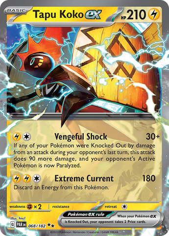 Tapu Koko ex (068/182) [Scarlet & Violet: Paradox Rift] Pokémon