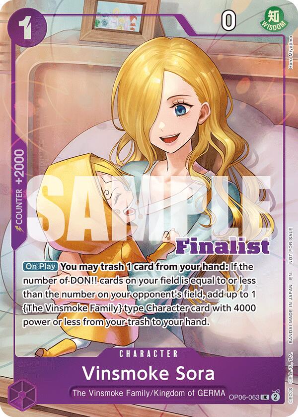 Vinsmoke Sora (CS 25-26 Finalist Card Set 2) [One Piece Promotion Cards] Bandai