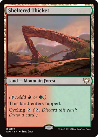 Sheltered Thicket [Edge of Eternities Commander] Magic: The Gathering
