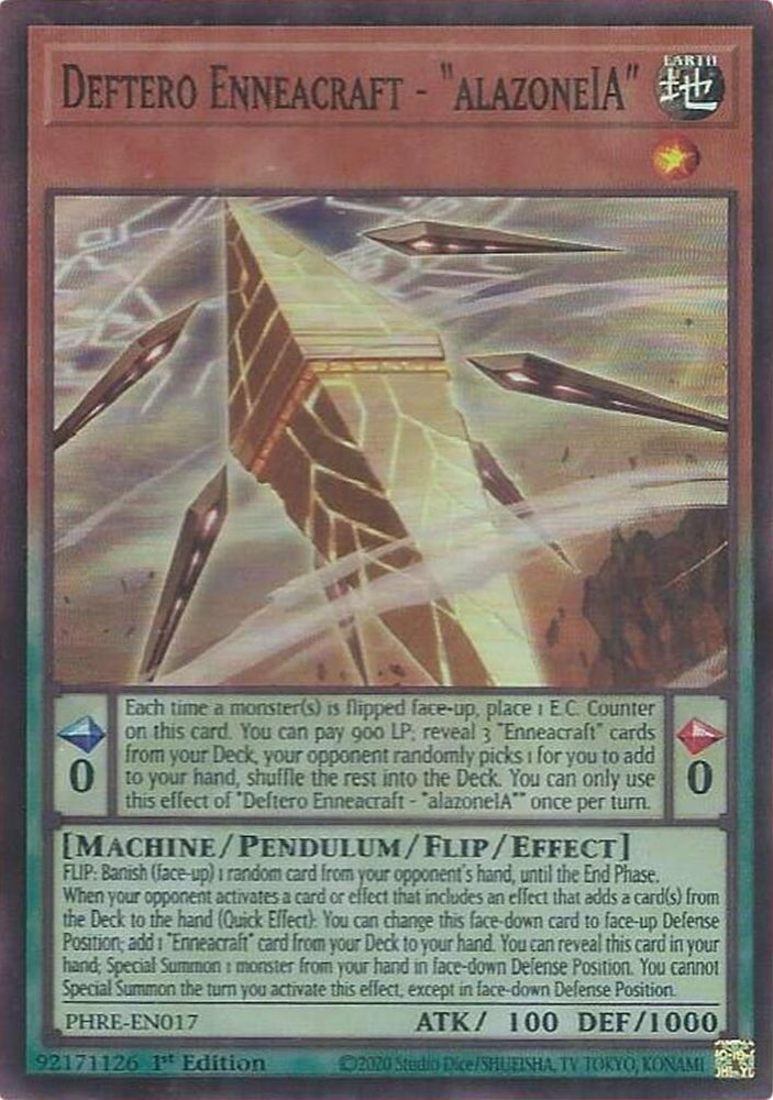 Deftero Enneacraft - "alazoneIA" (Super Rare) [PHRE-EN017] Super Rare Yu-Gi-Oh!