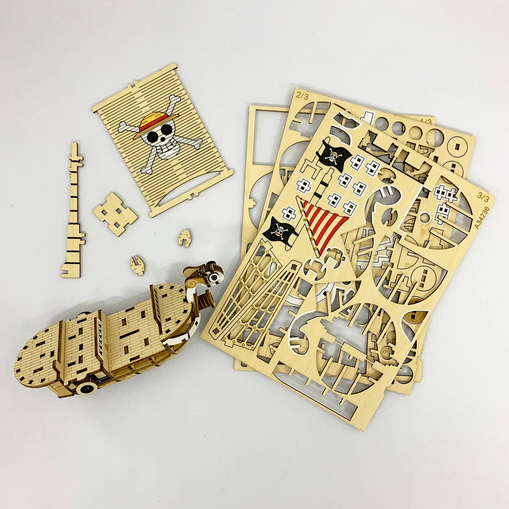 Wa-gu-mi One Piece Going Merry Ship Model Wooden 3D Puzzles