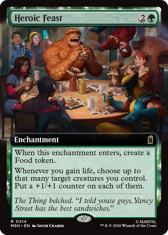 Heroic Feast (Extended Art) [Marvel Super Heroes] Magic: The Gathering