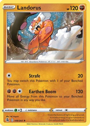 Landorus (148/264) (Cosmos Holo) [Sword & Shield: Fusion Strike] Pokémon