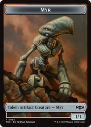 Snake // Myr Double-Sided Token [Tarkir: Dragonstorm Commander Tokens] Magic: The Gathering