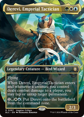 Derevi, Empyrial Tactician (Borderless) [Bloomburrow Commander] Magic: The Gathering