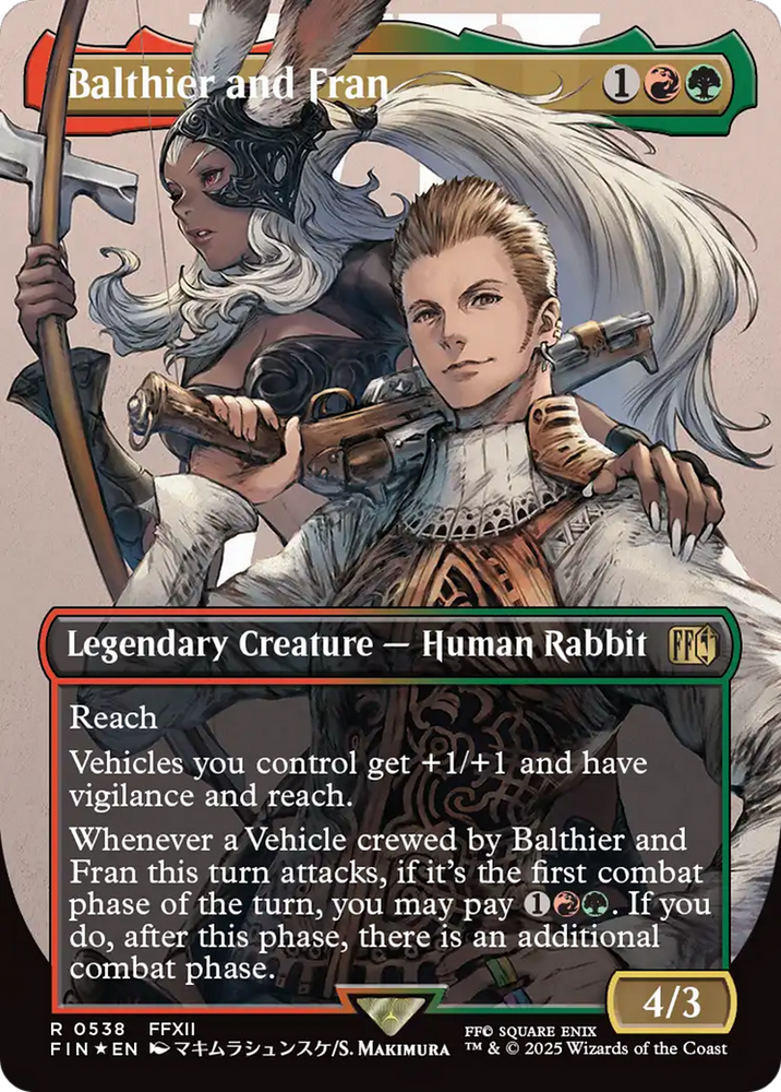 Balthier and Fran (Borderless) (Surge Foil) [FINAL FANTASY] Magic: The Gathering