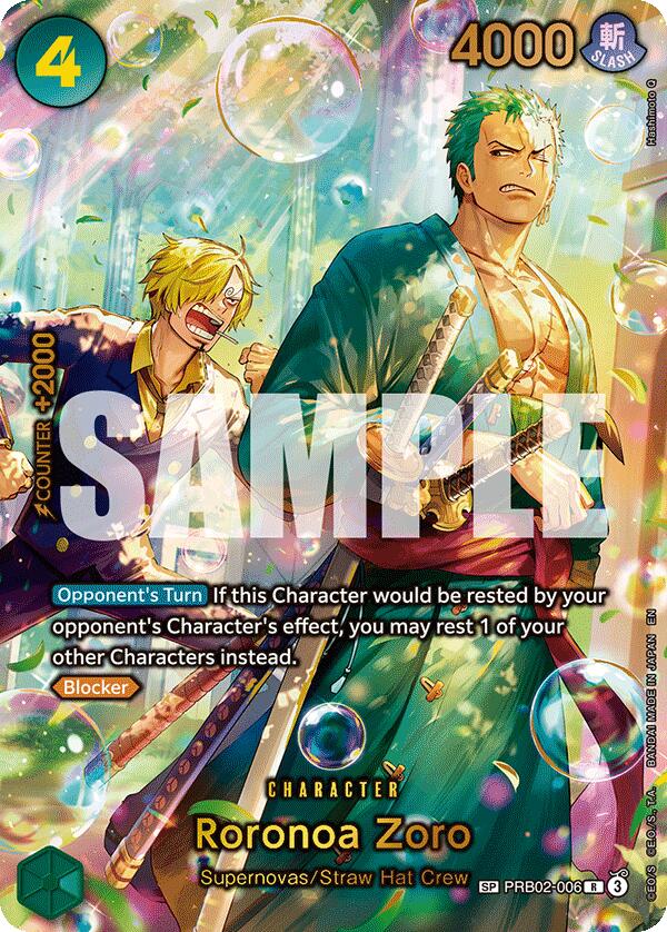 Roronoa Zoro (PRB02-006) (SP) (Alternate Art) [The Azure Sea's Seven] Bandai