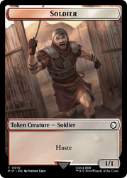 Soldier (010) // Food (012) Double-Sided Token [Fallout Tokens] Magic: The Gathering