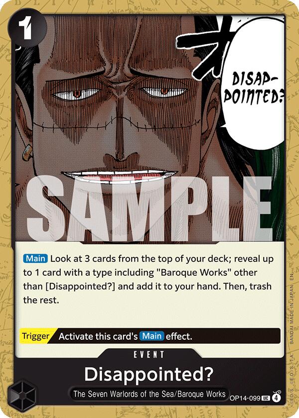 Disappointed? [The Azure Sea's Seven] Bandai