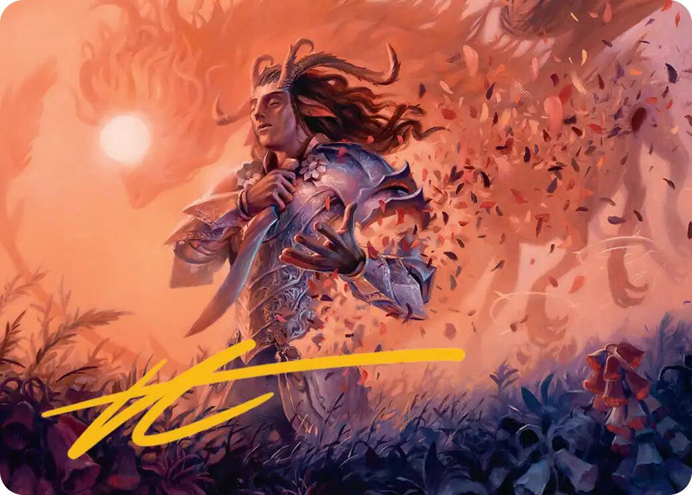 Rhys, the Evermore Art Card (Gold-Stamped Signature) [Lorwyn Eclipsed Art Series] Magic: The Gathering