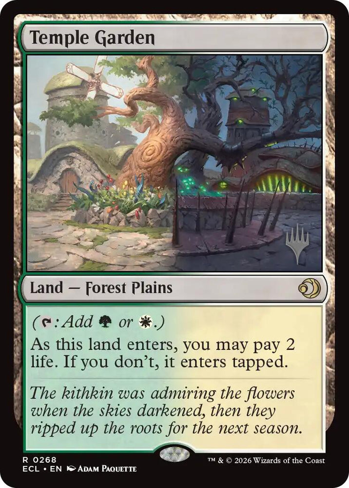 Temple Garden [Lorwyn Eclipsed Promos] Magic: The Gathering