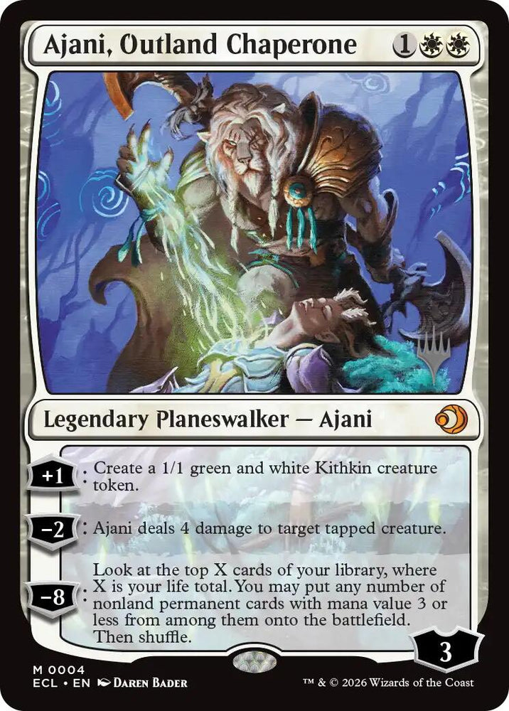 Ajani, Outland Chaperone [Lorwyn Eclipsed Promos] Magic: The Gathering