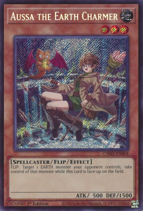 Aussa the Earth Charmer [CH02-EN004] Secret Rare Yu-Gi-Oh!