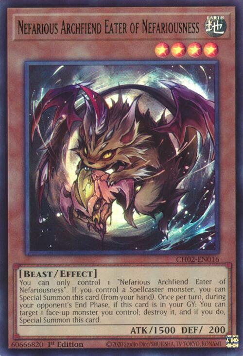 Nefarious Archfiend Eater of Nefariousness [CH02-EN016] Ultra Rare Yu-Gi-Oh!