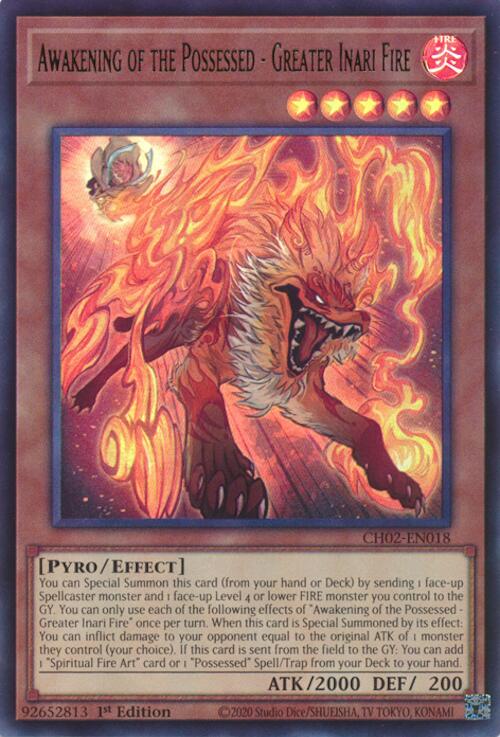 Awakening of the Possessed - Greater Inari Fire [CH02-EN018] Ultra Rare Yu-Gi-Oh!