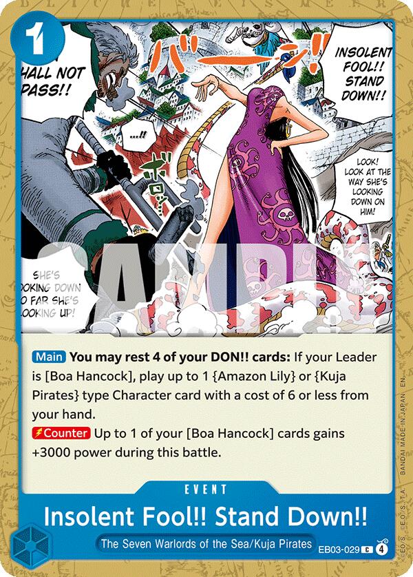 Insolent Fool!! Stand Down!! [Extra Booster: One Piece Heroines Edition] Bandai