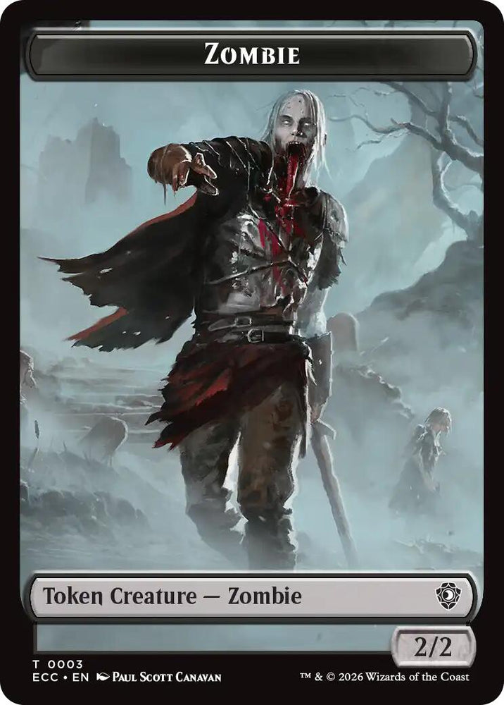 Zombie // Snake Double-Sided Token [Lorwyn Eclipsed Tokens] Magic: The Gathering