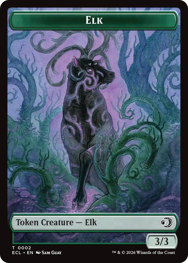 Elk // Mutavault Double-Sided Token [Lorwyn Eclipsed Tokens] Magic: The Gathering