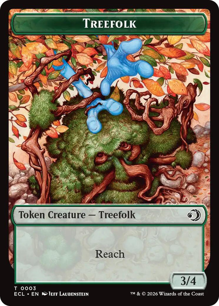 Treefolk // Goblin Double-Sided Token [Lorwyn Eclipsed Tokens] Magic: The Gathering