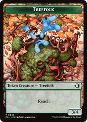 Treefolk // Goblin Double-Sided Token [Lorwyn Eclipsed Tokens] Magic: The Gathering
