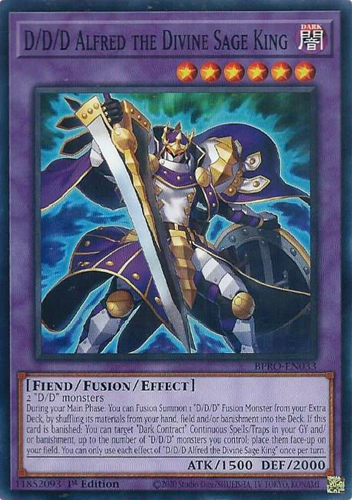 D/D/D Alfred the Divine Sage King [BPRO-EN033] Common Yu-Gi-Oh!