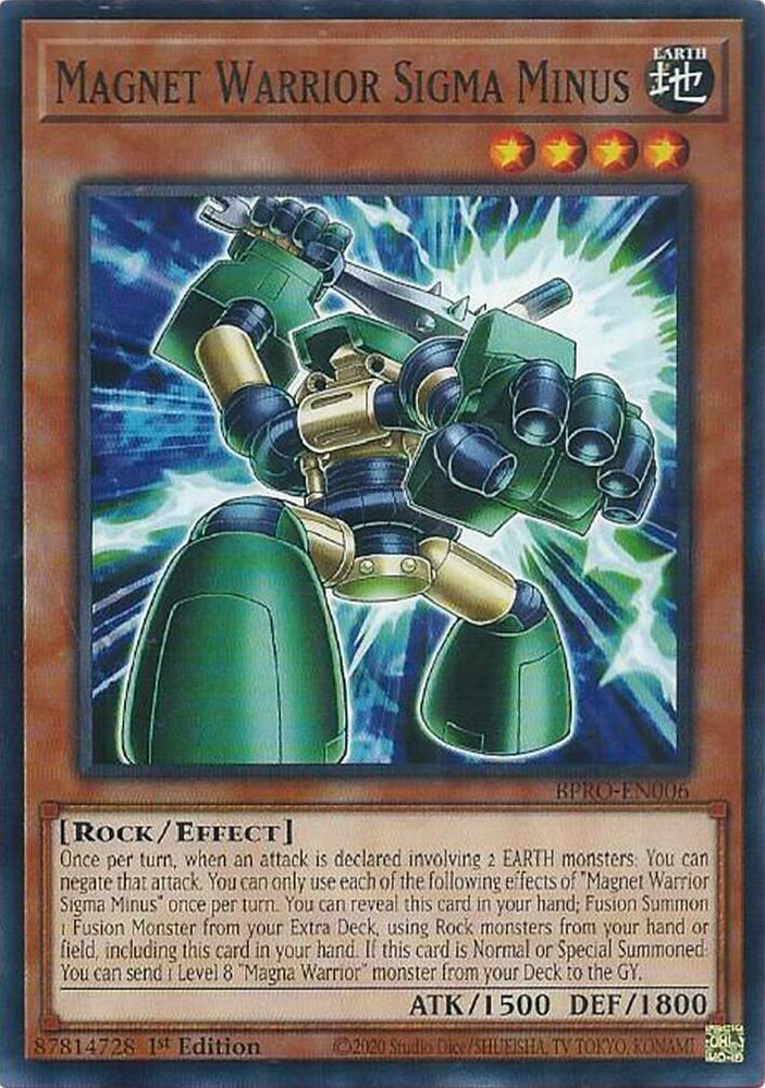 Magnet Warrior Sigma Minus [BPRO-EN006] Common Yu-Gi-Oh!