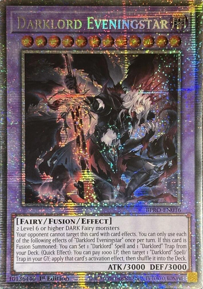 Darklord Eveningstar (Starlight Rare) [BPRO-EN036] Starlight Rare Yu-Gi-Oh!
