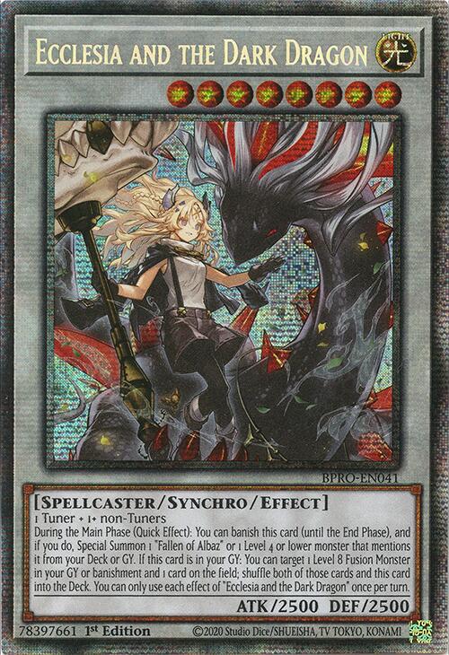 Ecclesia and the Dark Dragon (Starlight Rare) [BPRO-EN041] Starlight Rare Yu-Gi-Oh!