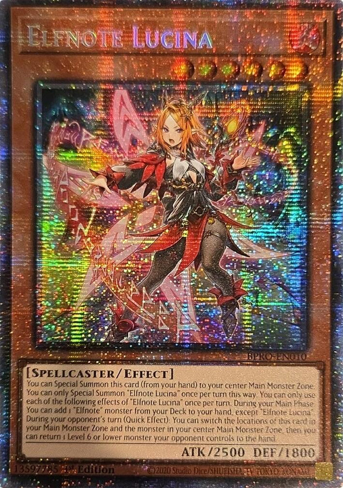 Elfnote Lucina (Starlight Rare) [BPRO-EN010] Starlight Rare Yu-Gi-Oh!