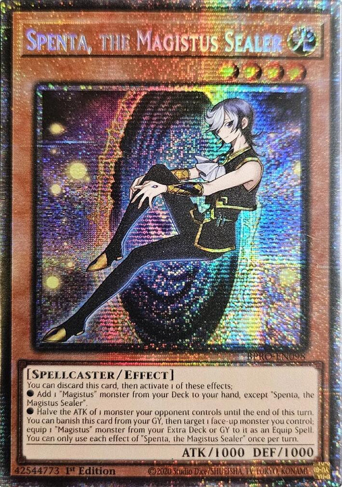 Spenta, the Magistus Sealer (Starlight Rare) [BPRO-EN098] Starlight Rare Yu-Gi-Oh!